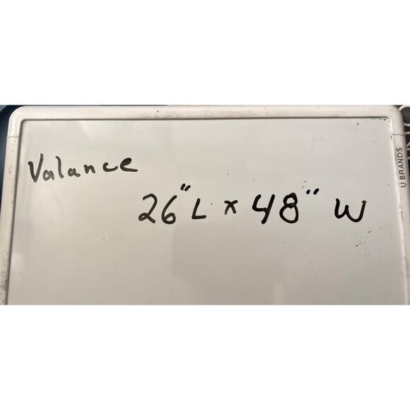 JCPenney Lace Valance 26"L x 48"W Cream Polyester Scalloped Edge Curtain - Picture 6 of 6